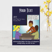 Lettre Merci de jardin d'enfants Carte de voeux pl (Fleur jaune)