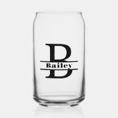 Lettre minimaliste B Monogramme et nom personnalis (Recto)