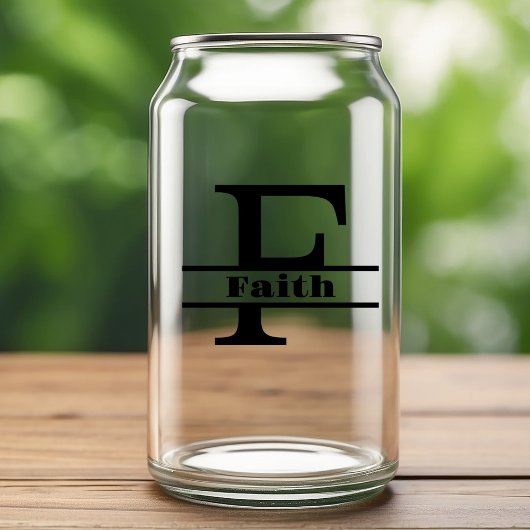 Lettre minimaliste F Monogramme et nom personnalis