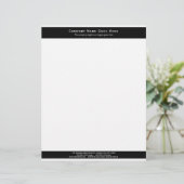 Lettre Modèle de l'entreprise Bars noirs en-tête commerci (Debout devant)