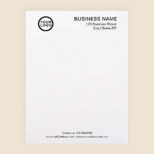 Lettre Modèle de papier à en-tête avec logo d'entreprise