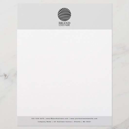 Lettre Modèle en-tête de logo professionnel personnalisé (Devant)