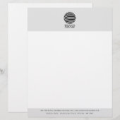 Lettre Modèle en-tête de logo professionnel personnalisé (Devant / Derrière)