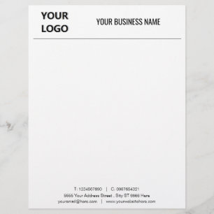 Lettre Modèle en-tête du logo et du code QR de votre entr