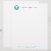 Lettre Modèle en-tête et logo de la dentition (Devant / Derrière)