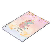 Lettre monogramme E Baby Giraffe Girl Journal quot (Côté gauche)