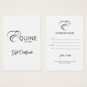 Lettre monogramme E Horse (Devant & derrière)