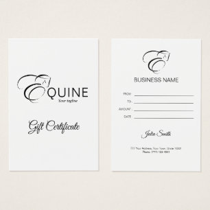 Lettre monogramme E Horse