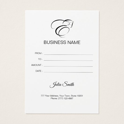 Lettre monogramme E Horse (Dos)