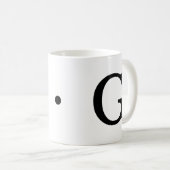 Lettre monogramme G Mug classique, 11 oz (Devant droit)