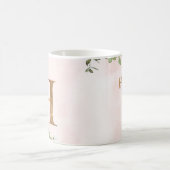 Lettre monogramme H Aquarelle Florale Café Mug (Centre)