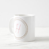 Lettre monogramme "H" Mug (Devant gauche)