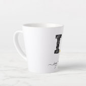 Lettre Monogramme I, Latte Mug (Angle gauche)