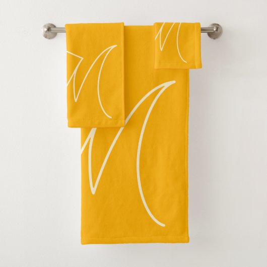 Lettre Monogramme jaune simple Script minimal (En situation)