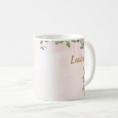 Lettre monogramme L Aquarelle Florale Café Mug (Devant droit)