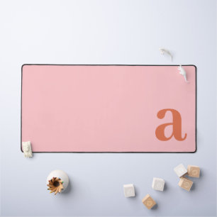 Lettre Monogramme Minimaliste Rose & Rouge