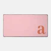 Lettre Monogramme Minimaliste Rose & Rouge (Recto)