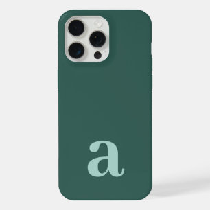 Lettre Monogramme Moyen Minimaliste Vert de Mer/Tu