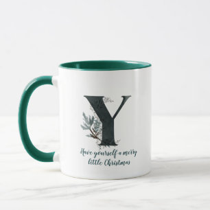 Lettre monogramme Y design et photo Christmas Mug
