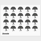LETTRE MONOGRAPHIQUE A Stickers Snowflakes (Feuille)