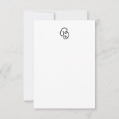 Lettre monographique B carte pour notes manuscrit (Devant)