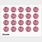 LETTRE MONOGRAPHIQUE B Sticker Roses Roses Roses R (Feuille)