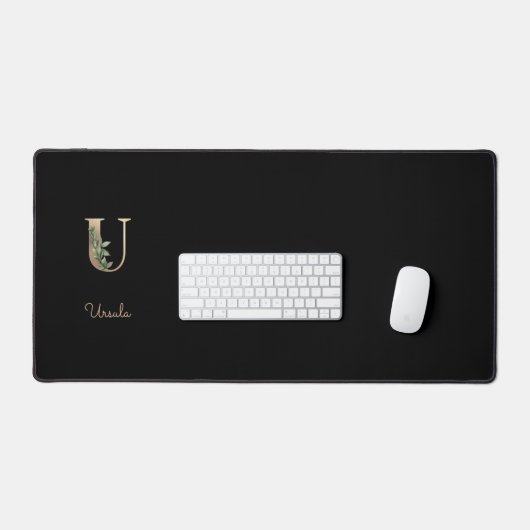 LETTRE MONOGRAPHIQUE BOtanique Élégante U (Clavier et souris)