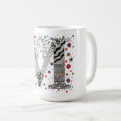 LETTRE MONOGRAPHIQUE COLORÉE M Mug (Devant droit)