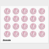 LETTRE MONOGRAPHIQUE D Sticker Roses Rose (Feuille)