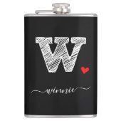 LETTRE MONOGRAPHIQUE D'ÉCRAN RÉtro W, FLACON (Devant)