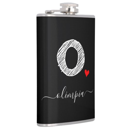 LETTRE MONOGRAPHIQUE D'Ésquisse RÉtro O, FLACON (Droite)