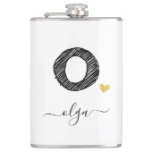 LETTRE MONOGRAPHIQUE D'Ésquisse RÉtro O, FLACON (Devant)