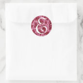 LETTRE MONOGRAPHIQUE E Sticker Roses Rose (Sac)