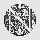 LETTRE MONOGRAPHIQUE EN Alphabet Floral N Carreau (dos)