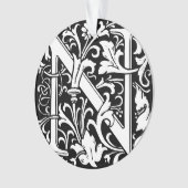 LETTRE MONOGRAPHIQUE EN Alphabet Floral N Carreau (devant)