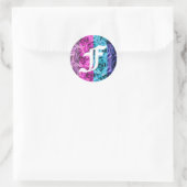 LETTRE MONOGRAPHIQUE F Sticker Rose multicolore (Sac)