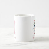 LETTRE MONOGRAPHIQUE H Aquarelle Florale Café Mug (Centre)
