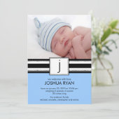 LETTRE MONOGRAPHIQUE J BAIN Faire-part de naissanc (Debout devant)