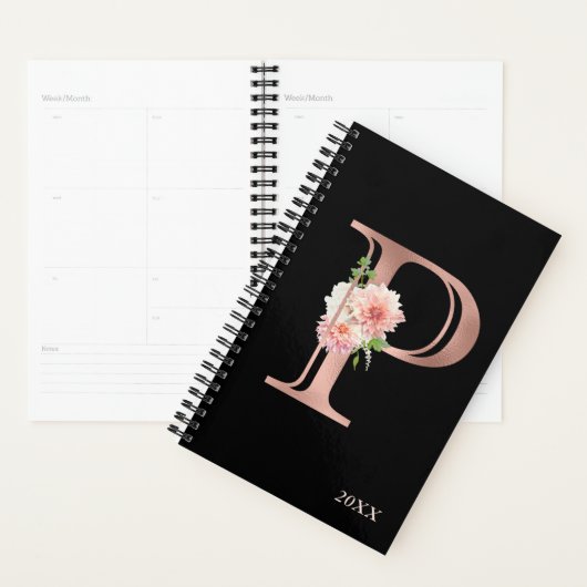 LETTRE MONOGRAPHIQUE MONOGRAPHIQUE ANNUELLE rose B (Devant avec enveloppe)