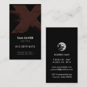 Lettre monographique X Carte de visite (Devant / Derrière)