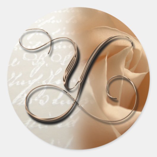 LETTRE MONOGRAPHIQUE Y Sticker Mariage Enveloppe (Devant)