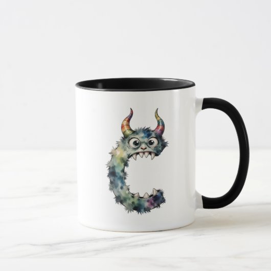 Lettre monstre C Mug - Monstre Joueur Gif Initial (Droite)