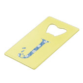 LETTRE Motif Fleur J (bleu) (Devant Angle)