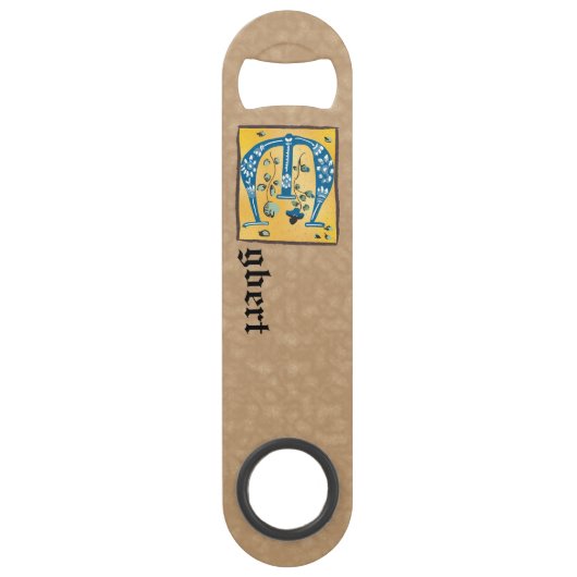 LETTRE MOYENNE Florale Illuminée E MONogramme (Devant)