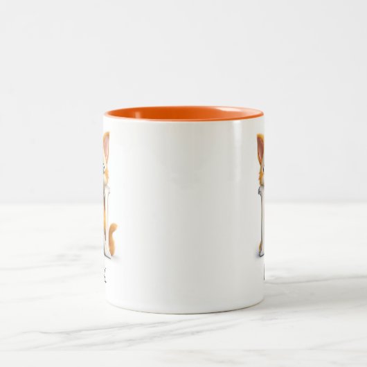Lettre N Cat Alphabet Monogramme Café Mug (Centre)