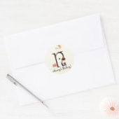 Lettre N Monogram Cupcake Logo Autocollants d'affa (Enveloppe)