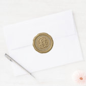 *~* Lettre N Stickers Cercle de diamant cire d'or (Enveloppe)