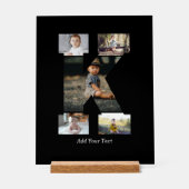 Lettre noire et blanche K - Collage photo (Recto)