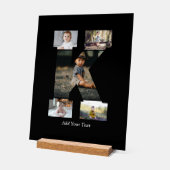 Lettre noire et blanche K - Collage photo (Angle)