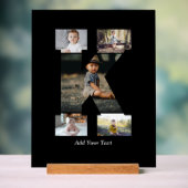 Lettre noire et blanche K - Collage photo (Neutre)